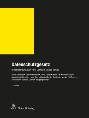 cover image of Datenschutzgesetz (DSG)